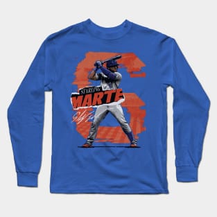 Starling Marte New York M Rough Long Sleeve T-Shirt